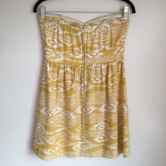 Forever 21 Yellow Tribal Strapless Mini Dress - Picture 2 of 3